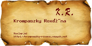 Krompaszky Roxána névjegykártya